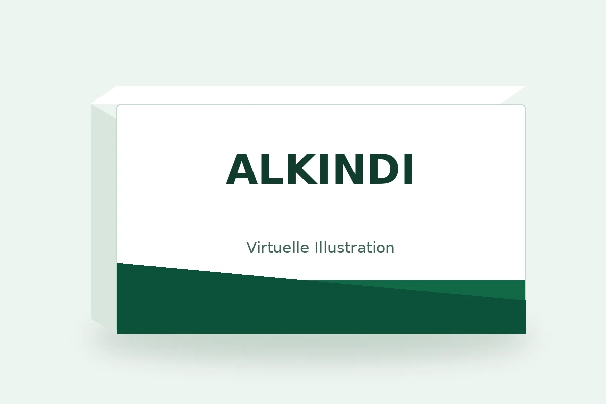 ALKINDI – virtuelle Produktillustration, keine Originalpackung