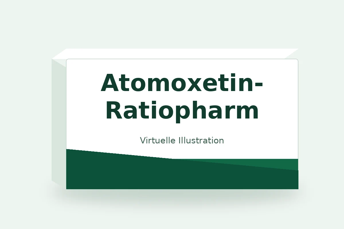 Atomoxetin-Ratiopharm – virtuelle Produktillustration, keine Originalpackung