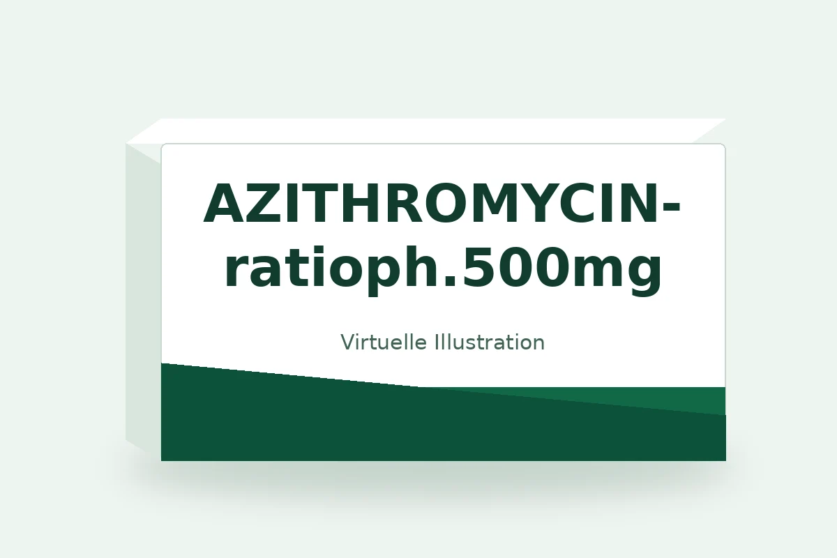 AZITHROMYCIN-ratioph.500mg – virtuelle Produktillustration, keine Originalpackung