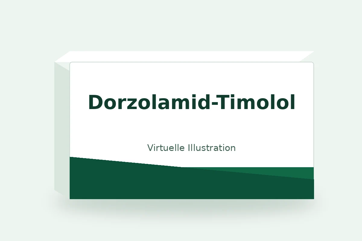 Dorzolamid-Timolol – virtuelle Produktillustration, keine Originalpackung
