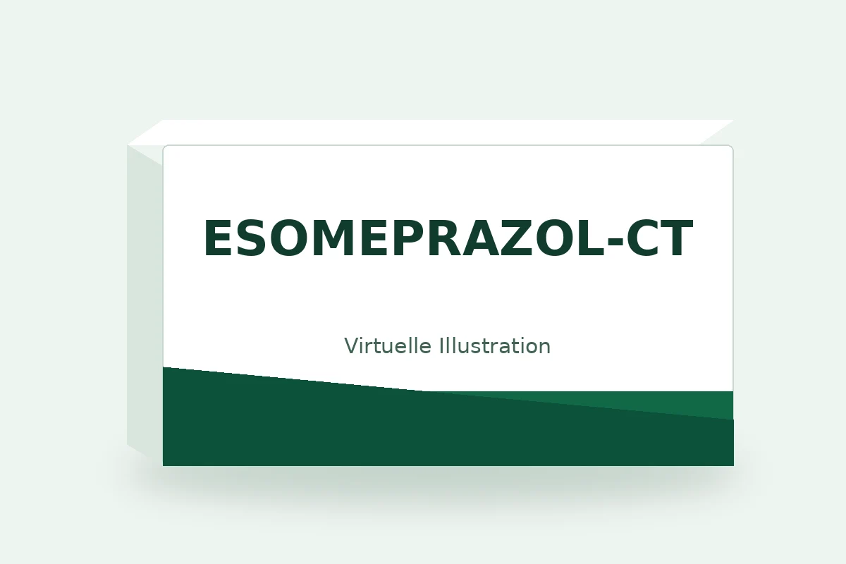 ESOMEPRAZOL-CT – virtuelle Produktillustration, keine Originalpackung