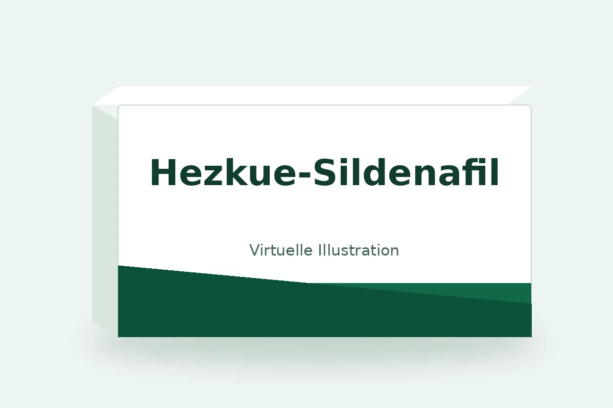 Hezkue-Sildenafil – virtuelle Produktillustration, keine Originalpackung