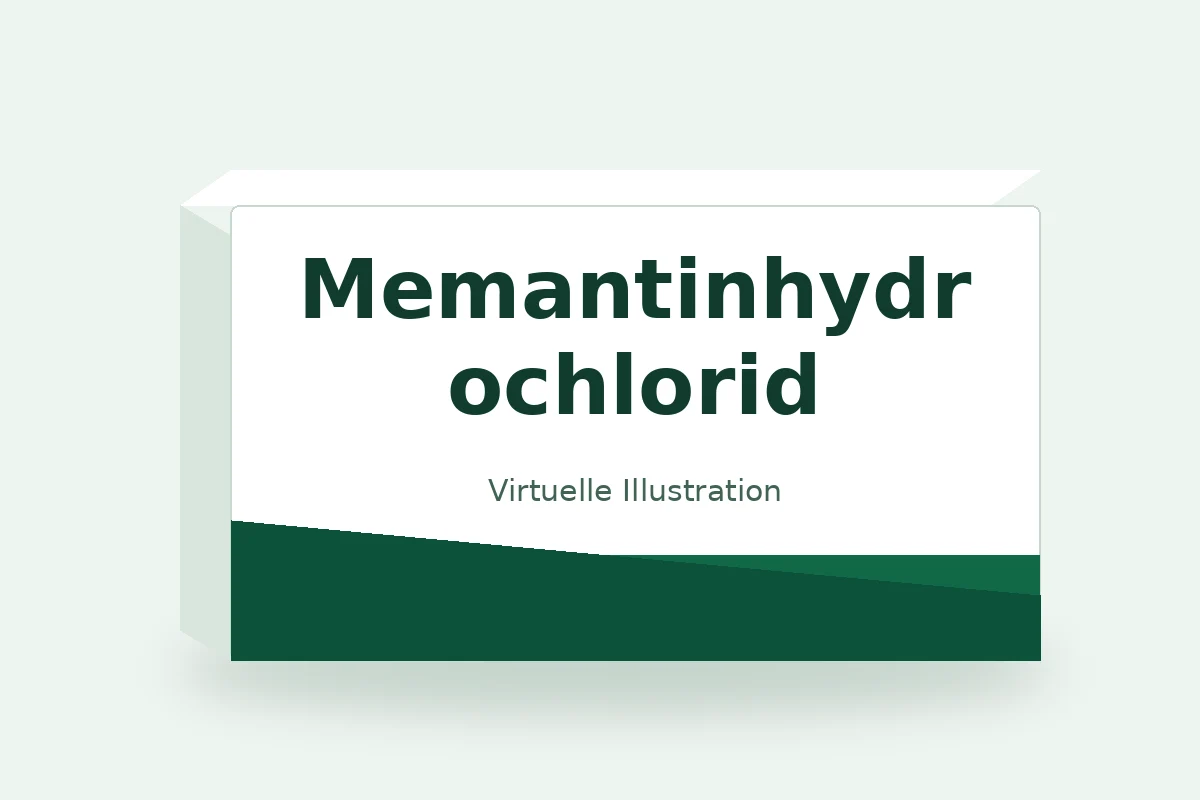 Memantinhydrochlorid – virtuelle Produktillustration, keine Originalpackung