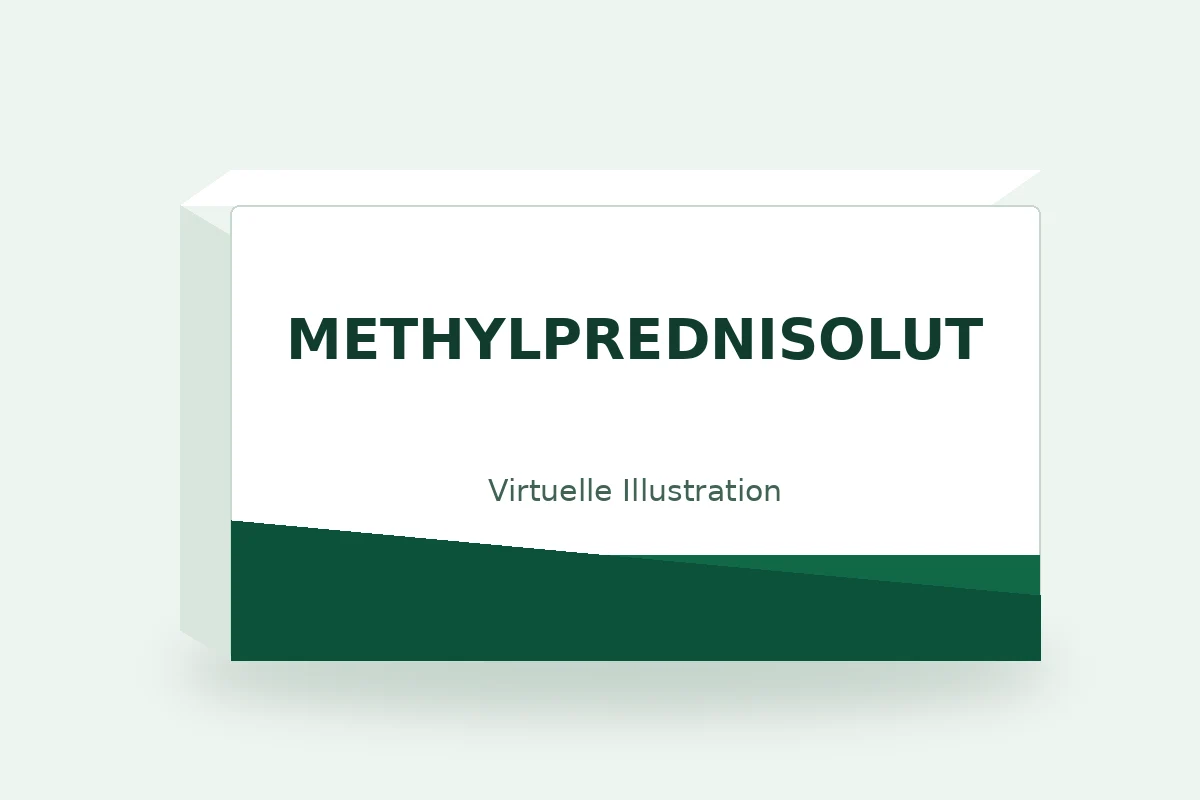 METHYLPREDNISOLUT – virtuelle Produktillustration, keine Originalpackung