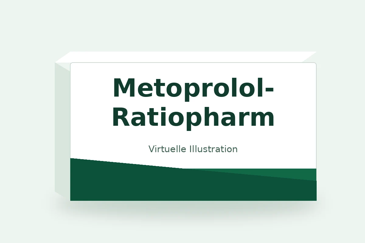 Metoprolol-Ratiopharm – virtuelle Produktillustration, keine Originalpackung