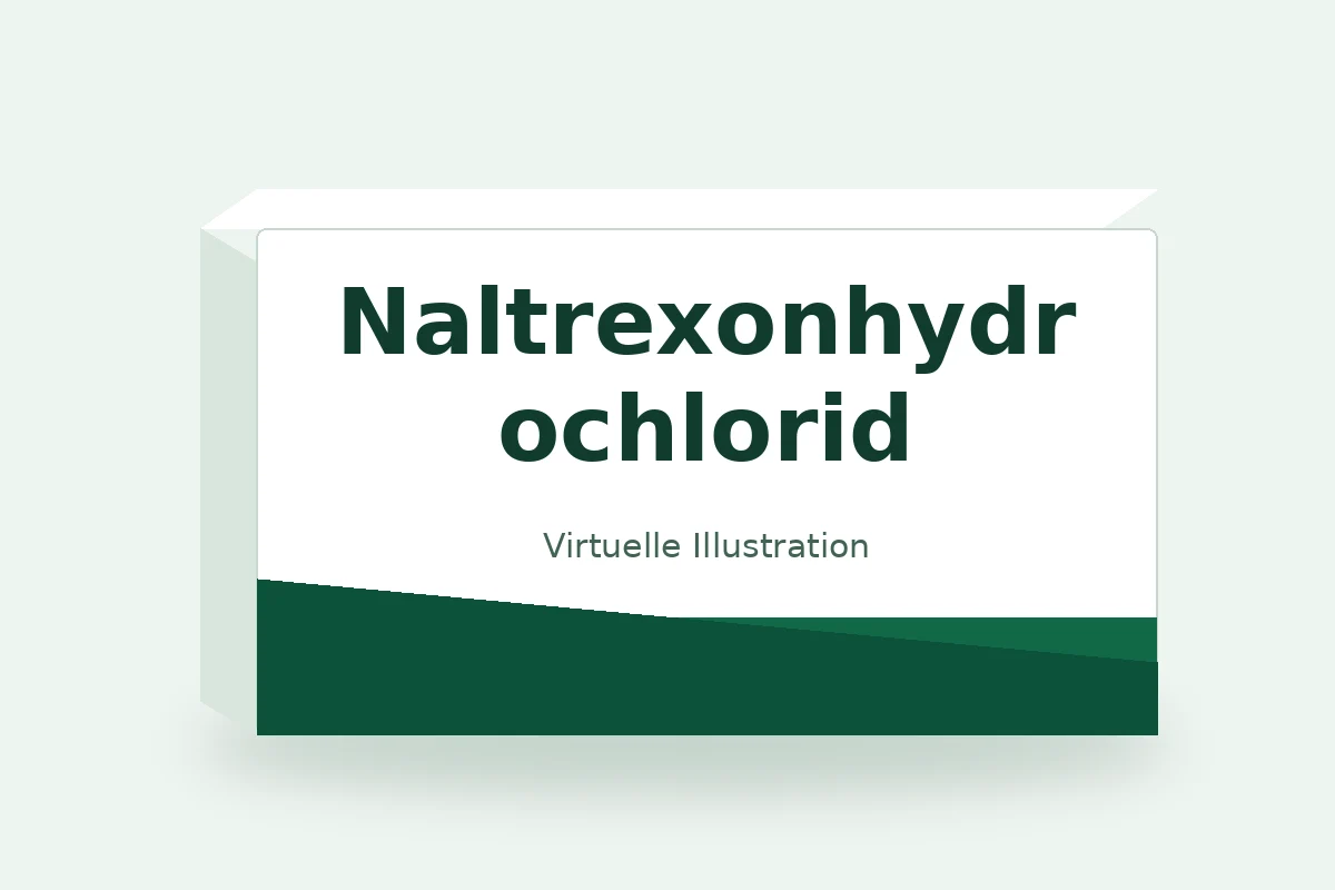 Naltrexonhydrochlorid – virtuelle Produktillustration, keine Originalpackung